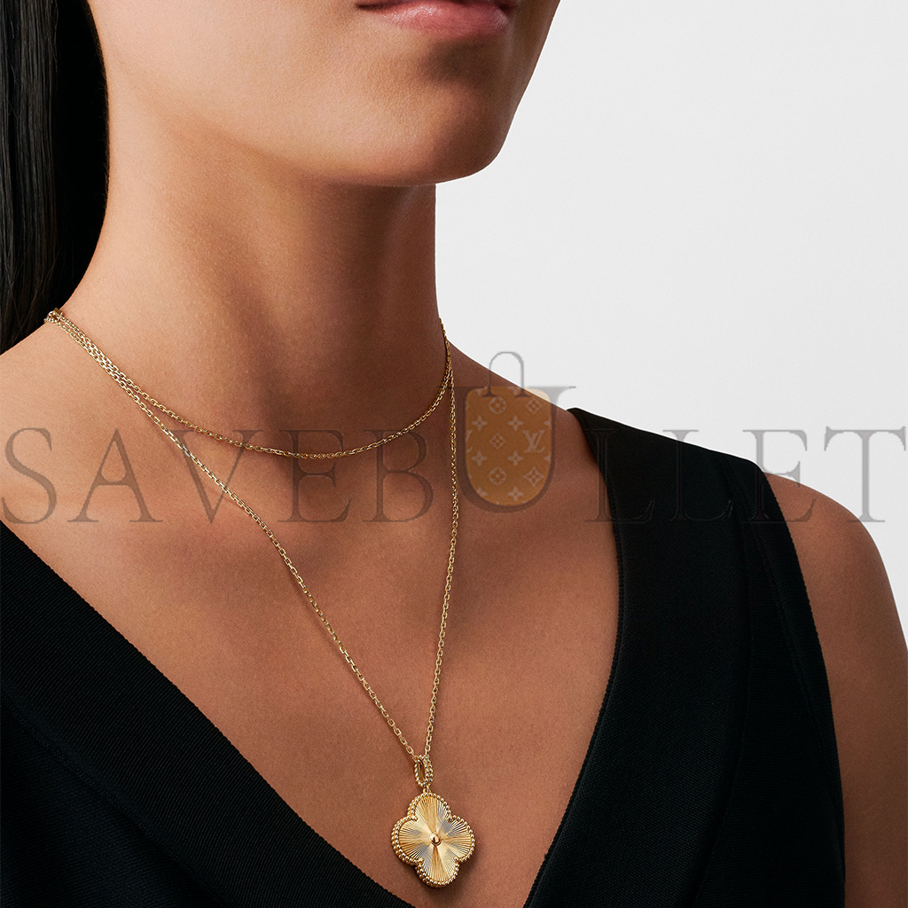 V*n Cl**f & Ar**ls magic alhambra long necklace, 1 motif - yellow gold  vcarp4ko00